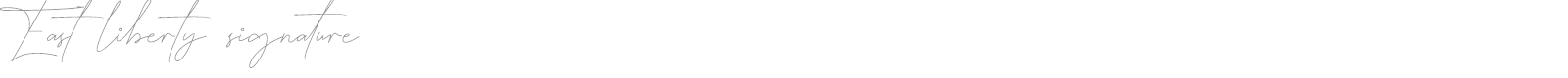 East Liberty Signature font preview